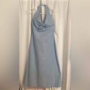 “The Limited Stretch” brand halter dress cotton size 6-8, light blue